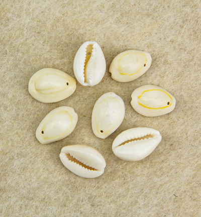 12454-5412 - Hobby Crafting Fun - Cowrie Shells w. 1 Hole, Natural