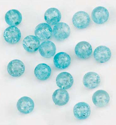 10805-8008 - Hobby Crafting Fun - Sparkle glass beads, Lt. Turquoise