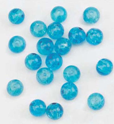 10805-8009 - Hobby Crafting Fun - Sparkle glass beads, Turquoise