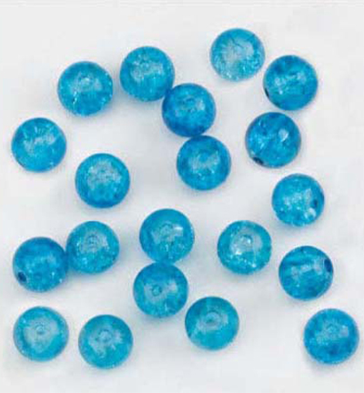 10805-8010 - Hobby Crafting Fun - Sparkle glass beads, Jeans blue