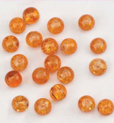 10805-8014 - Hobby Crafting Fun - Sparkle glass beads, Peach
