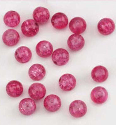 10805-8015 - Hobby Crafting Fun - Sparkle glass beads, Fuchsia