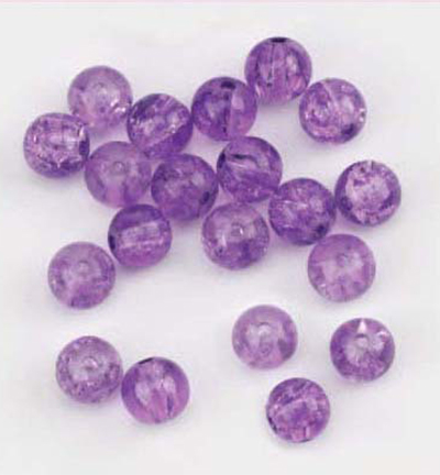 10805-8017 - Hobby Crafting Fun - Sparkle glass beads, Amethyst