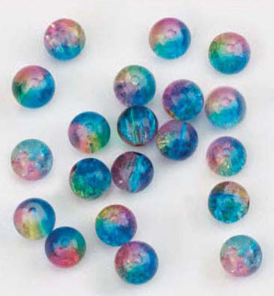 10805-8025 - Hobby Crafting Fun - Sparkle glass beads, Rainbow