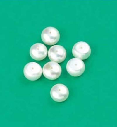 12019-0003 - Hobby Crafting Fun - Fresh water pearls, button, Cream