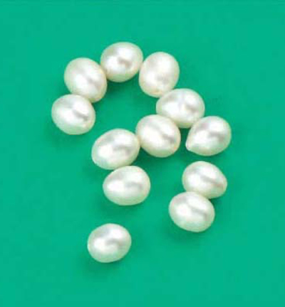 12019-0005 - Hobby Crafting Fun - Fresh water pearls, drop, Cream