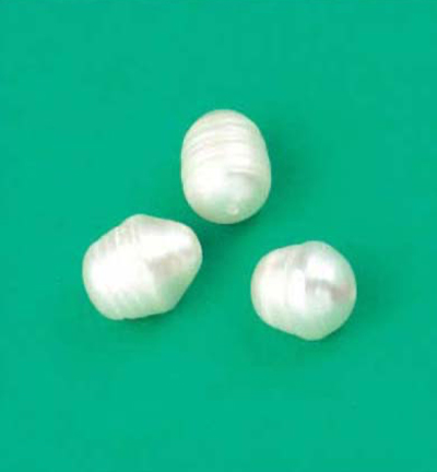 12019-0006 - Hobby Crafting Fun - Fresh water pearls, pear, Cream
