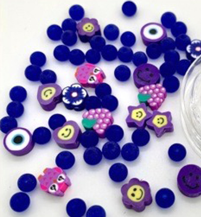 12438-3804 - Hobby Crafting Fun - Katsuki Smileys & beads, Purple