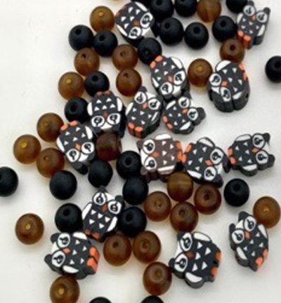 12438-3809 - Hobby Crafting Fun - Katsuki Smileys & beads, Brown