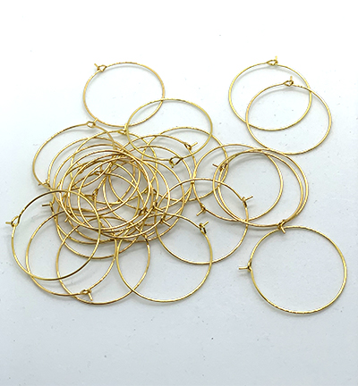 11808-1642 - Hobby Crafting Fun - Hoop earrings, gilt