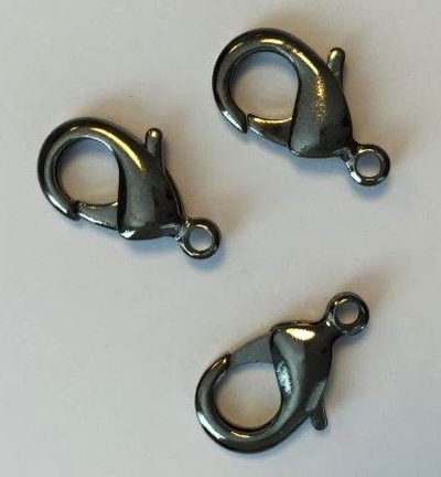 12263-6323 - Hobby Crafting Fun - Lobster clasp, Anthracite