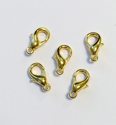 11808-1232 - Hobby Crafting Fun - Lobster clasp, 12mm, Gold