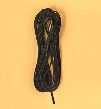 12005-0001 - Hobby Crafting Fun - Leather-like cord square, Black, 3mmx5m