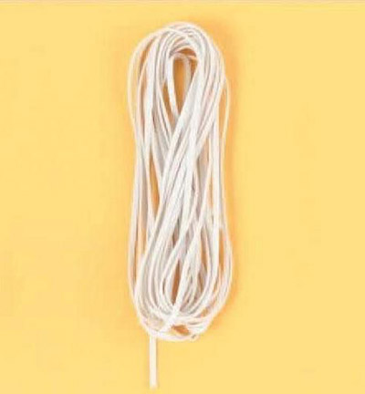 12005-0002 - Hobby Crafting Fun - Leather-like cord square, White, 3mmx5m