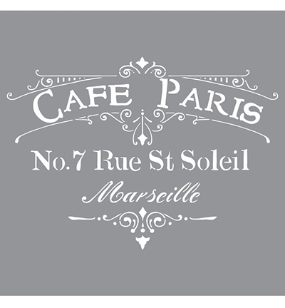 ADS02-A - DecoArt - Schablone Cafe Paris