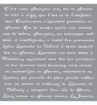 ADS10-A - DecoArt - Pochoir Old French Script