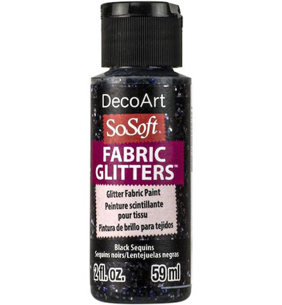 DSSFG18-30 - DecoArt - Glitters Paint, Black Sequins