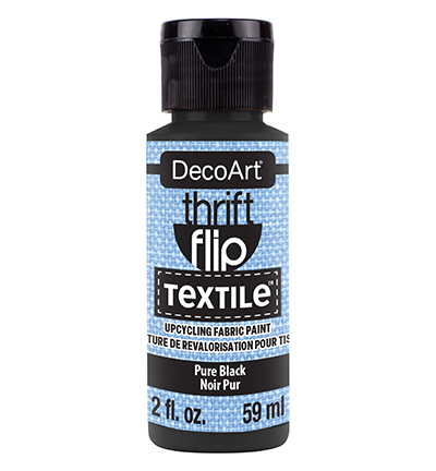 DTFP100-30 - DecoArt - Thrift Flip Textile, Pure Black