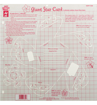 HOTP-7340 - Hot Off The Press - Template: Giant Star Card