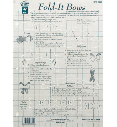 HOTP-7334 - Hot Off The Press - Template: Fold-It Bows