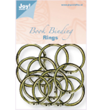 6200/0131 - Joy!Crafts - (12) anneaux de reliure cuivre antique