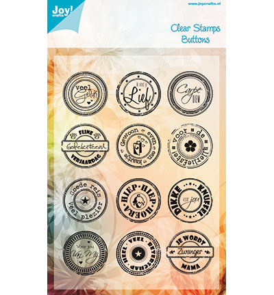 6410/0039 - Joy!Crafts - Stamp Buttons - Veel Geluk(NL)