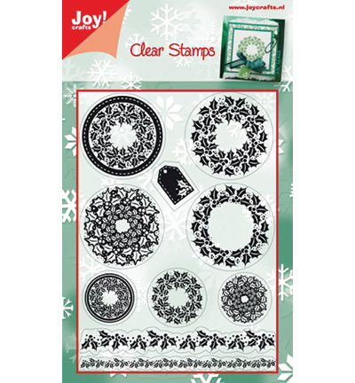6410/0110 - Joy!Crafts - Tampon Noël Wreaths - Christmas