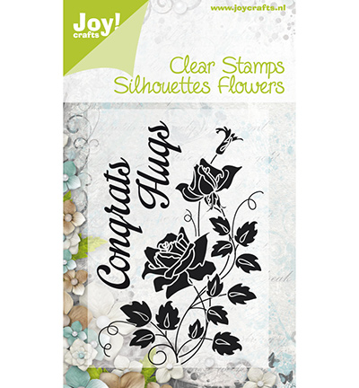 6410/0090 - Joy!Crafts - Clearstamp Flowers 2 - Congrats - Hugs