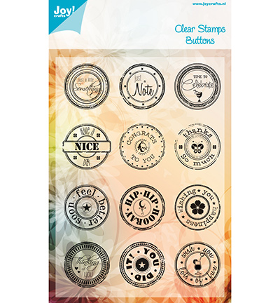 6410/0096 - Joy!Crafts - Clearstamp Button Texte (EN)