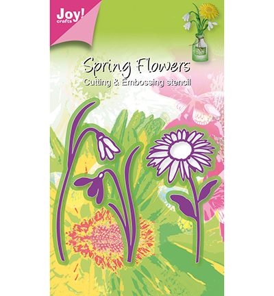 6002/0354 - Joy!Crafts - Stencil 3 bloemen, margriet/2x sneeuwklokje