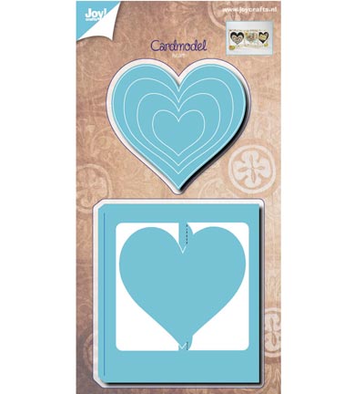 6002/0556 - Joy!Crafts - Kaartmodel hart + hartjes