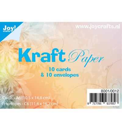 8001/0012 - Joy!Crafts - 10 Cards 14.8x10.5cm / 10 Env. 11.4x16.2cm