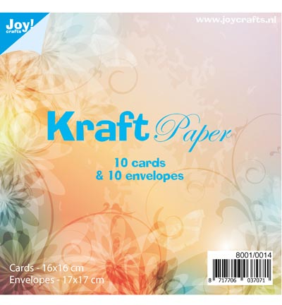 8001/0014 - Joy!Crafts - 10 Cards 16x16cm / 10 Env. 17x17cm