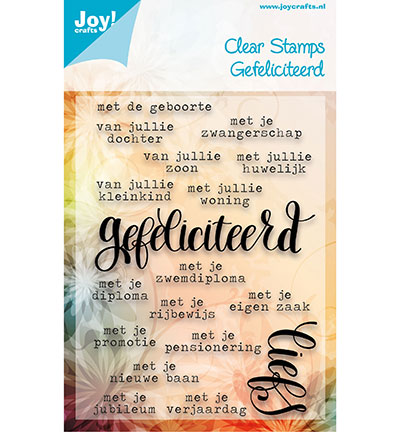 6410/0457 - Joy!Crafts - Texte NL Gefeliciteerd