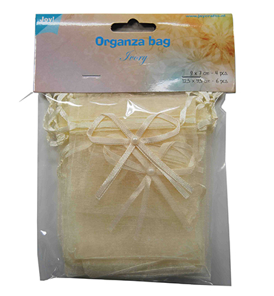 6300/0043 - Joy!Crafts - Organza bags – Ivory