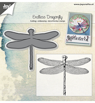 6004/0025 - Joy!Crafts - Cut- embosstencil + stamp - Endless dragonfly
