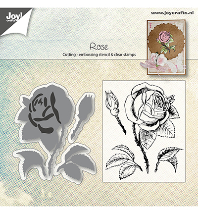 6004/0026 - Joy!Crafts - Snij-embosstencil & Stempel - Roos