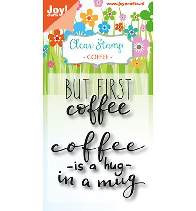 6410/0474 - Joy!Crafts - Clear stamp - Coffee txt - Hug in a mug