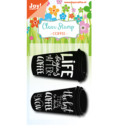 6410/0475 - Joy!Crafts - Clear stamp - Coffeecup txt