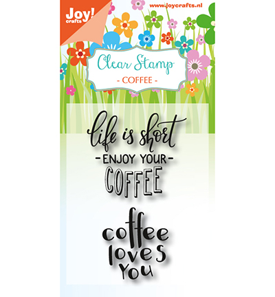 6410/0476 - Joy!Crafts - Clear stamp  - Coffee txt - Enjoy