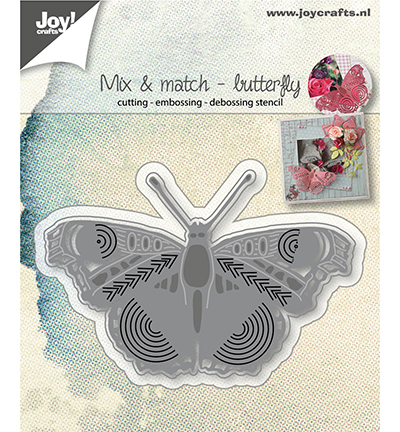 6002/1068 - Joy!Crafts - Cut-embos-debosstencil - Mix&Match - Butterfly
