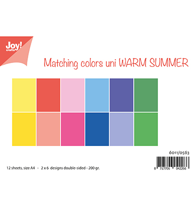 6011/0563 - Joy!Crafts - Papierset - Matching Colors - Warm Summer