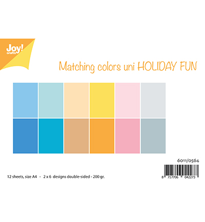 6011/0564 - Joy!Crafts - Set papier - Matching Colors Uni - Holiday Fun