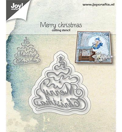 6002/1054 - Joy!Crafts - Cuttingstencil - Christmas tree Merry Christmas