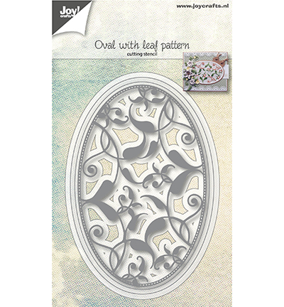 6002/1074 - Joy!Crafts - Cuttingstencil  - Oval with leaves