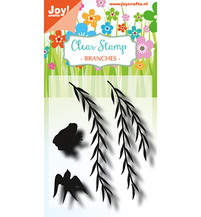 6410/0491 - Joy!Crafts - Clearstamp - LH - Branches with frog and swallow