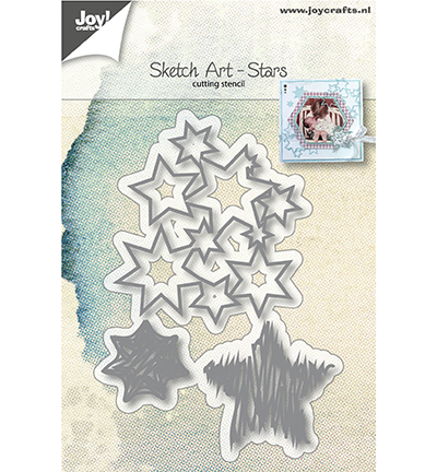 6002/1138 - Joy!Crafts - Cuttingstencils - Sketch Art - Stars