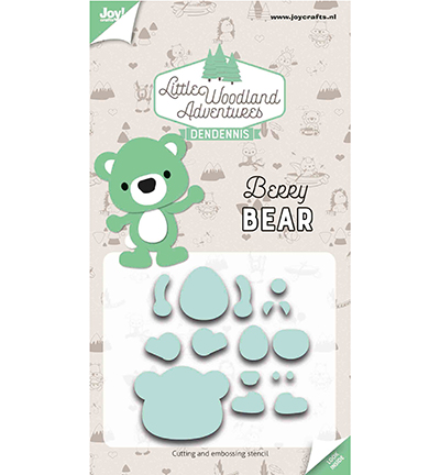 6002/3121 - Joy!Crafts - Cut-embosstencils - LWA - Berry Bear