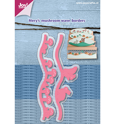 6002/1164 - Joy!Crafts - Cutting stencils – Mery s Mushrooms - border waves