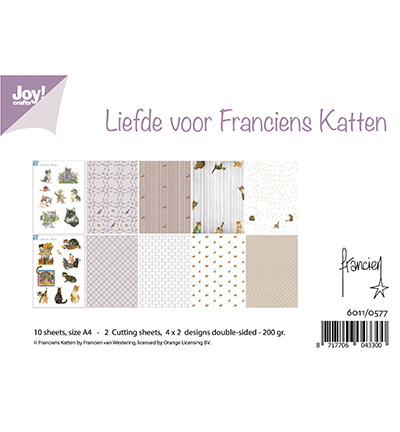 6011/0577 - Joy!Crafts - Papierset - Liefde voor Franciens Katten